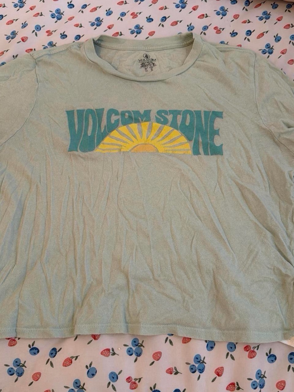 Volcom Stone Womens Light Green Graphic Tee - Sun Logo